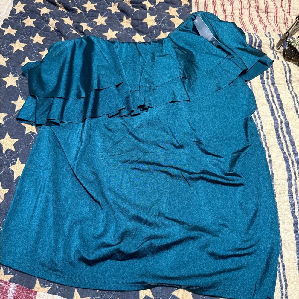 Cacique Teal Swim Top
